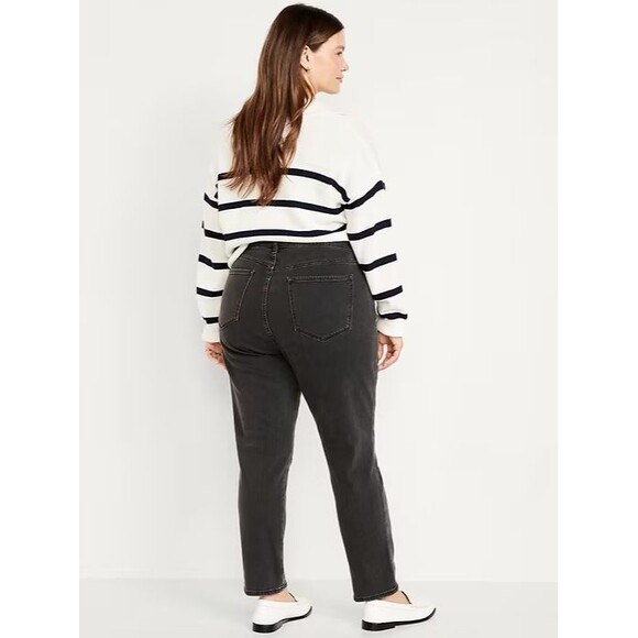 Old Navy High Rise Curvy Vintage Slim Jeans Womens 18 Faded Black Stretch NEW - Picture 2 of 11